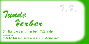 tunde herber business card